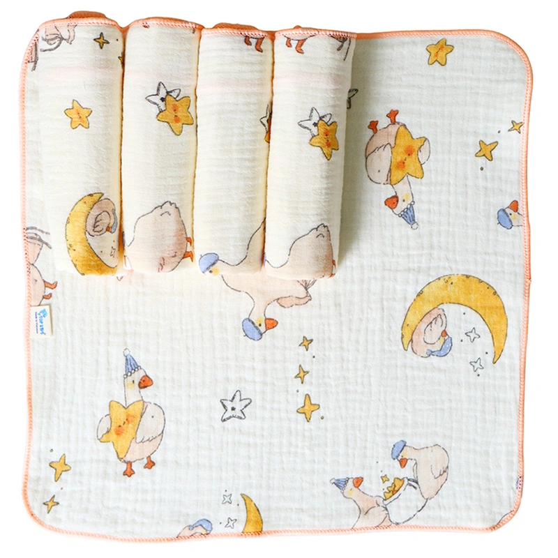 Set 5 cái khăn sữa cotton TOP KIDS 4 lớp 25x25 cm - Màu ngẫu nhiên 3