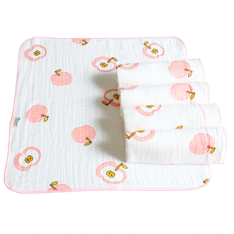 Set 5 cái khăn sữa cotton TOP KIDS 4 lớp 25x25 cm - Màu ngẫu nhiên 5