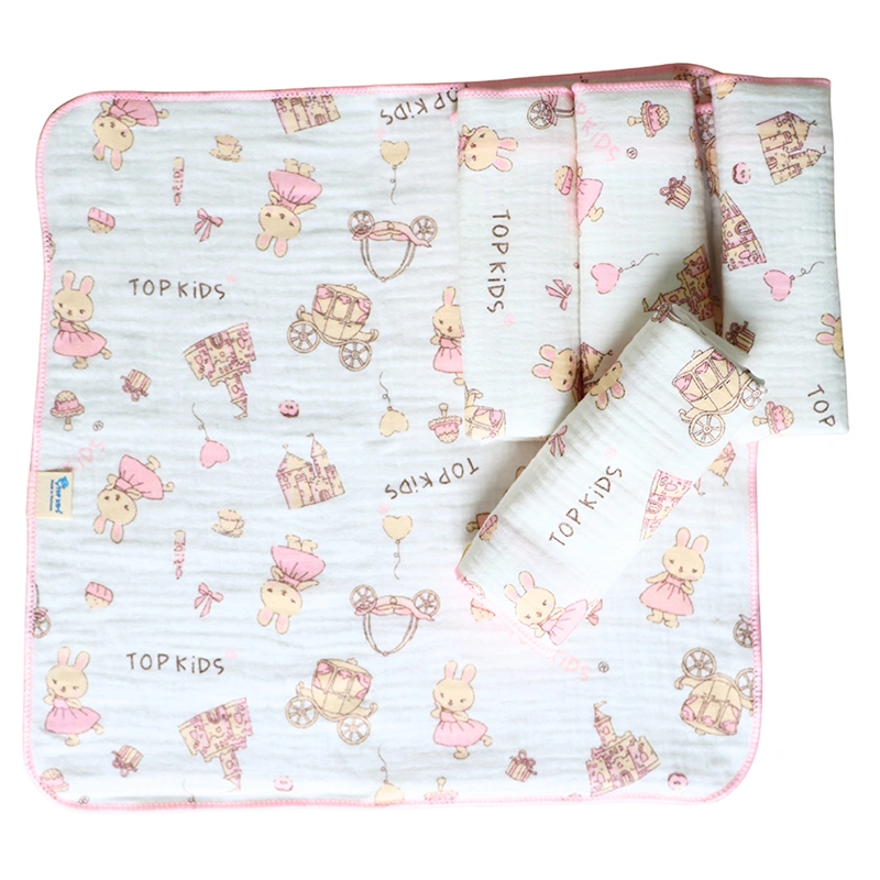 Set 5 cái khăn sữa cotton TOP KIDS 4 lớp 25x25 cm - Màu ngẫu nhiên 10