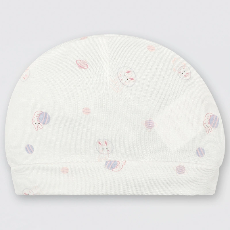 Set nón, bao tay bao chân in hình Lullaby NH728C màu trắng in xanh (0 - 3 tháng) 15
