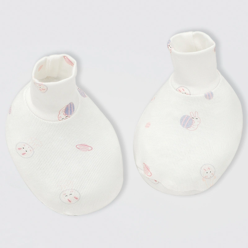 Set nón, bao tay bao chân in hình Lullaby NH728C màu trắng in xanh (0 - 3 tháng) 19