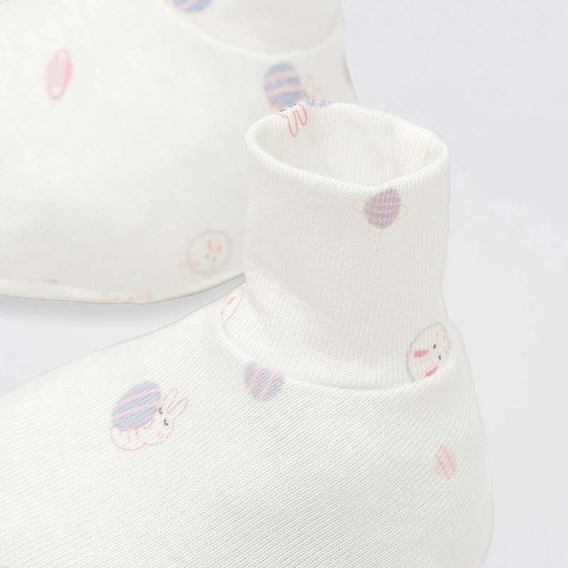 Set nón, bao tay bao chân in hình Lullaby NH728C màu trắng in xanh (0 - 3 tháng) 21