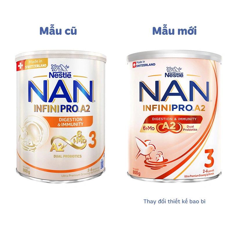 Sữa bột NAN InfiniPro A2 6HMO số 3 (đạm quý A2) 400g (2 - 6 tuổi) 11
