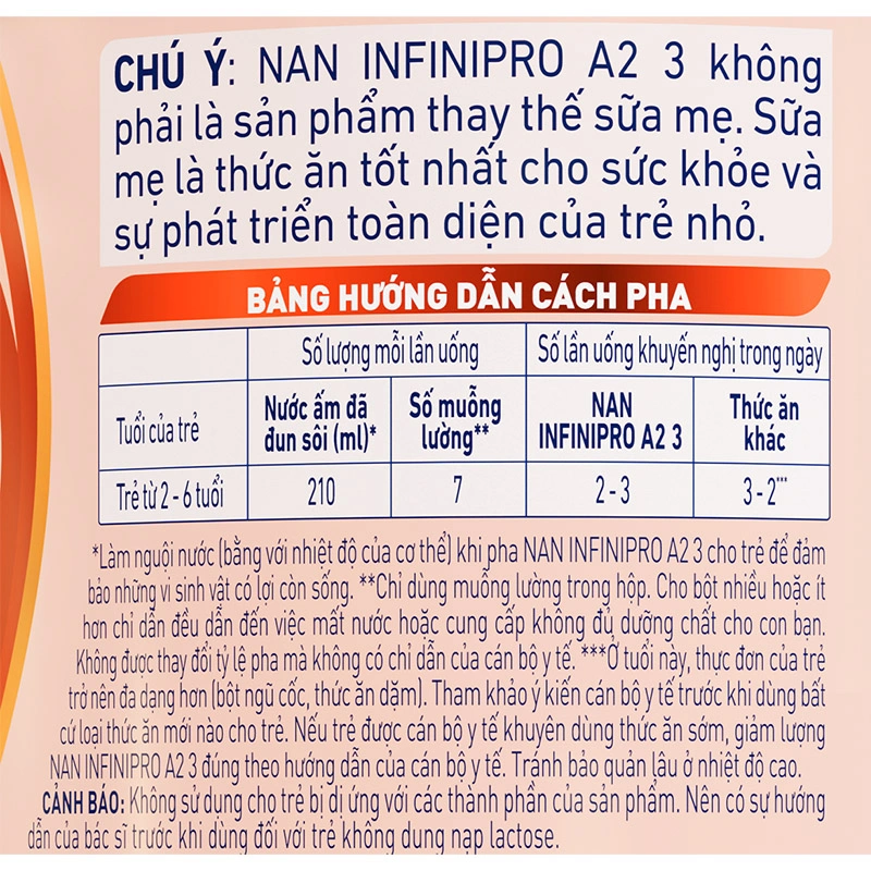 Sữa bột NAN InfiniPro A2 6HMO số 3 (đạm quý A2) 400g (2 - 6 tuổi) 17