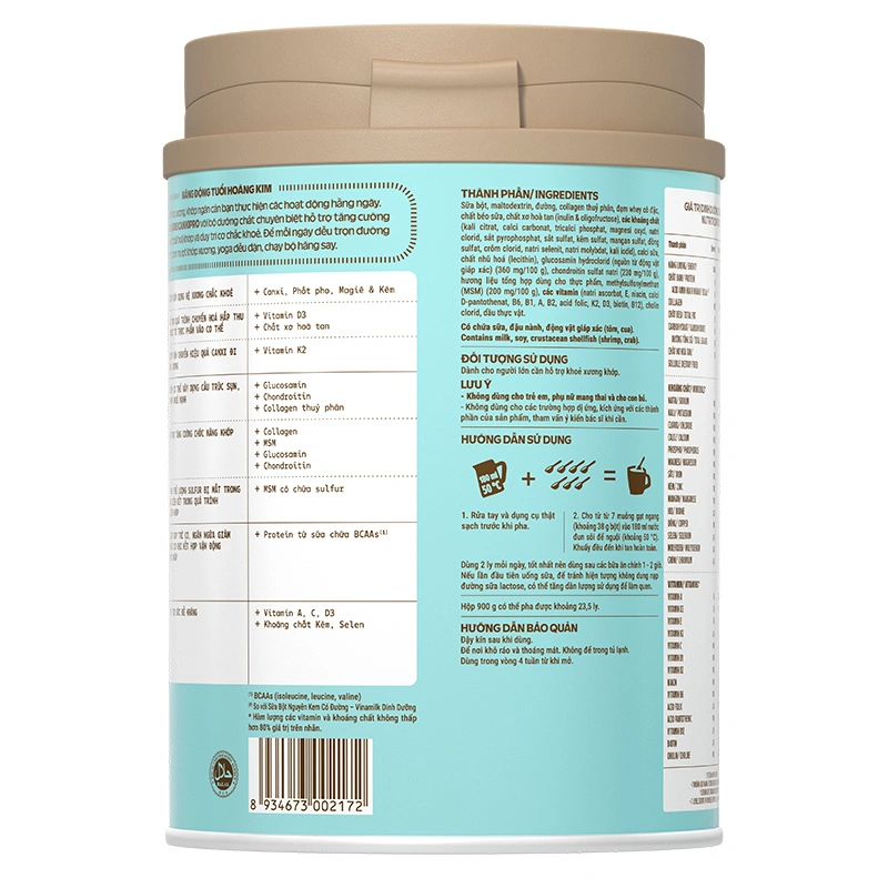 Sữa bột người lớn Vinamilk Sure Canxipro vị tự nhiên 400g 17
