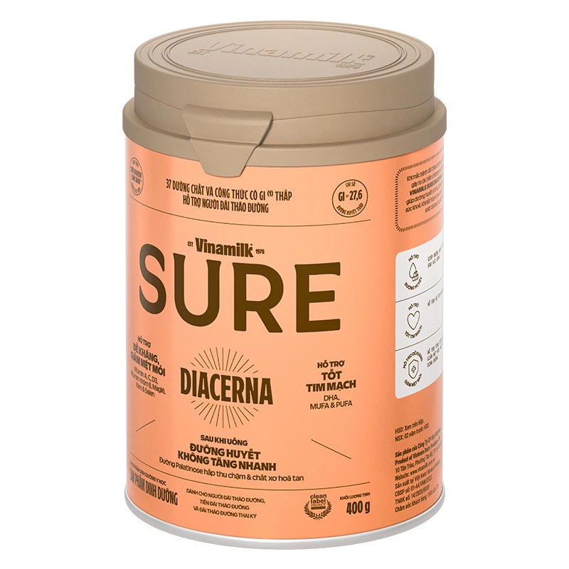 Sữa bột người lớn Vinamilk Sure Diacerna vị tự nhiên 400g 5