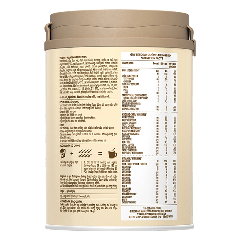 Sữa bột người lớn Vinamilk Sure Prevent Gold hương tự nhiên 900g 16