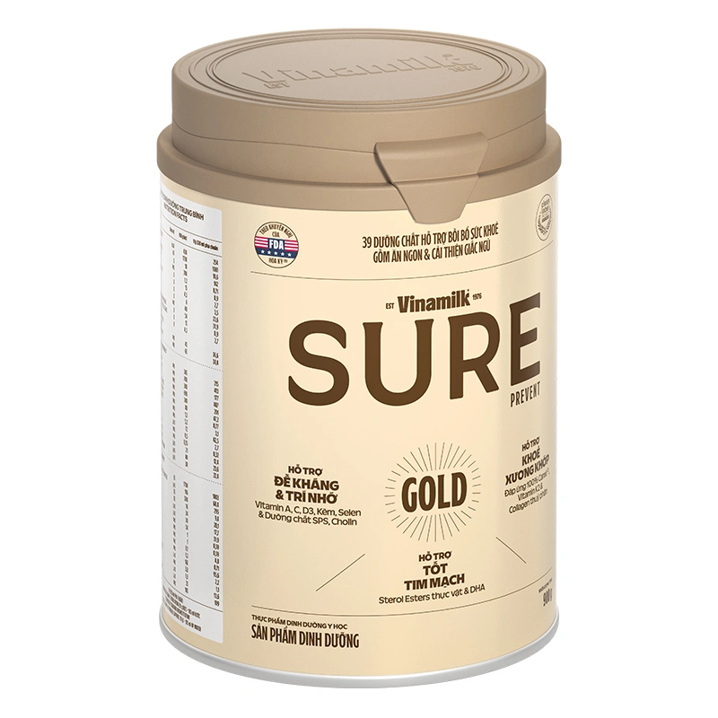 Sữa bột người lớn Vinamilk Sure Prevent Gold hương tự nhiên 900g 4