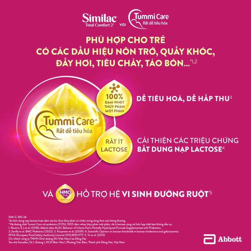 Sữa bột Similac Total Comfort 0+ 360g (0 - 12 tháng) dành cho trẻ không dung nạp đường lactose 9