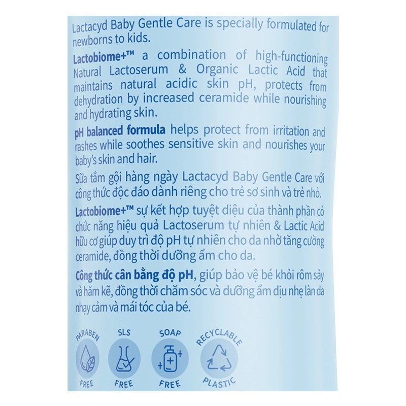 Sữa tắm & gội 2in1 cho bé Lactacyd Gentle Care hương dịu nhẹ 250 ml (mọi độ tuổi) - Giao bao bì ngẫu nhiên 4