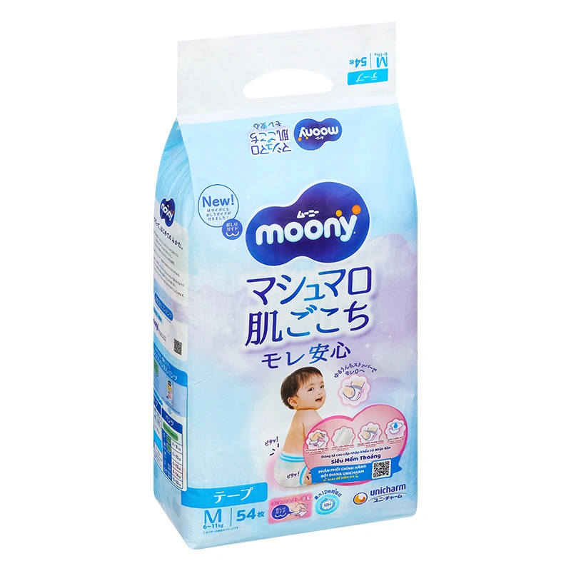 Tã dán Moony size M 56 miếng (6 - 11 kg) 53