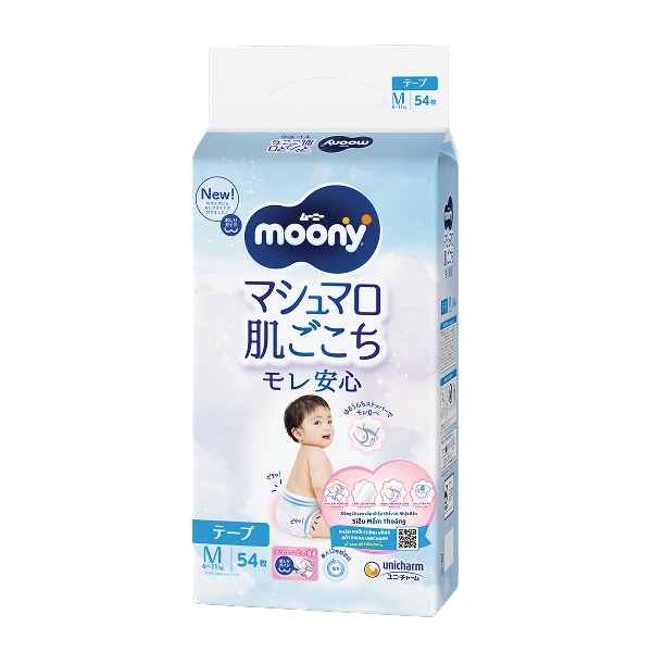 Tã dán Moony size M 56 miếng (6 - 11 kg) 51