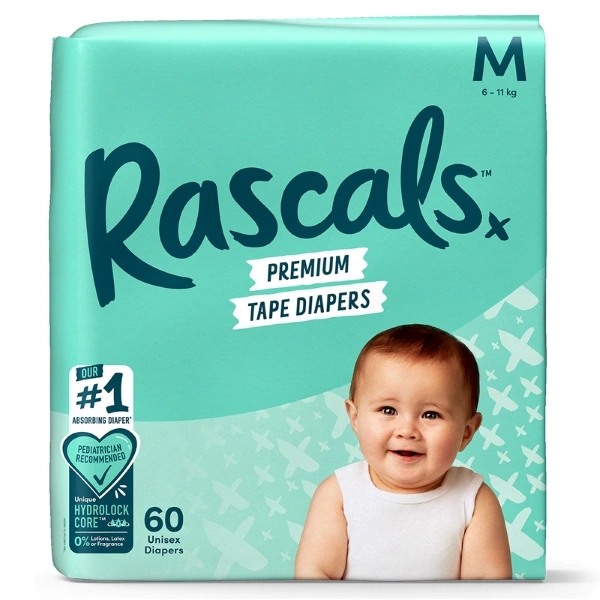 Tã dán Rascals size M - Giao bao bì ngẫu nhiên