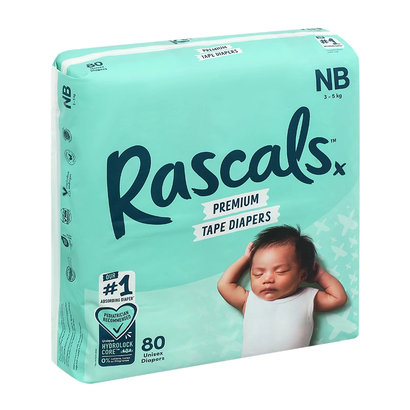Combo 3 tã dán Rascals size NB 80 miếng/bịch (3 - 5 kg) - Giao bao bì ngẫu nhiên 20