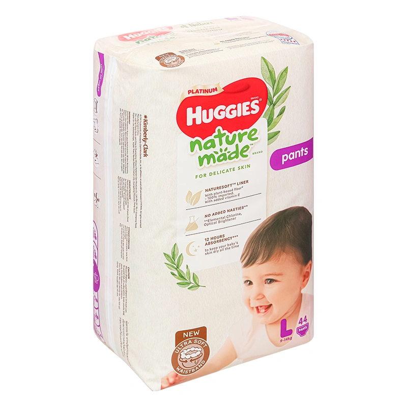 Tã quần Huggies Platinum nature made siêu cao cấp size L 44 miếng (9 - 14 kg) - Giao bao bì ngẫu nhiên 4
