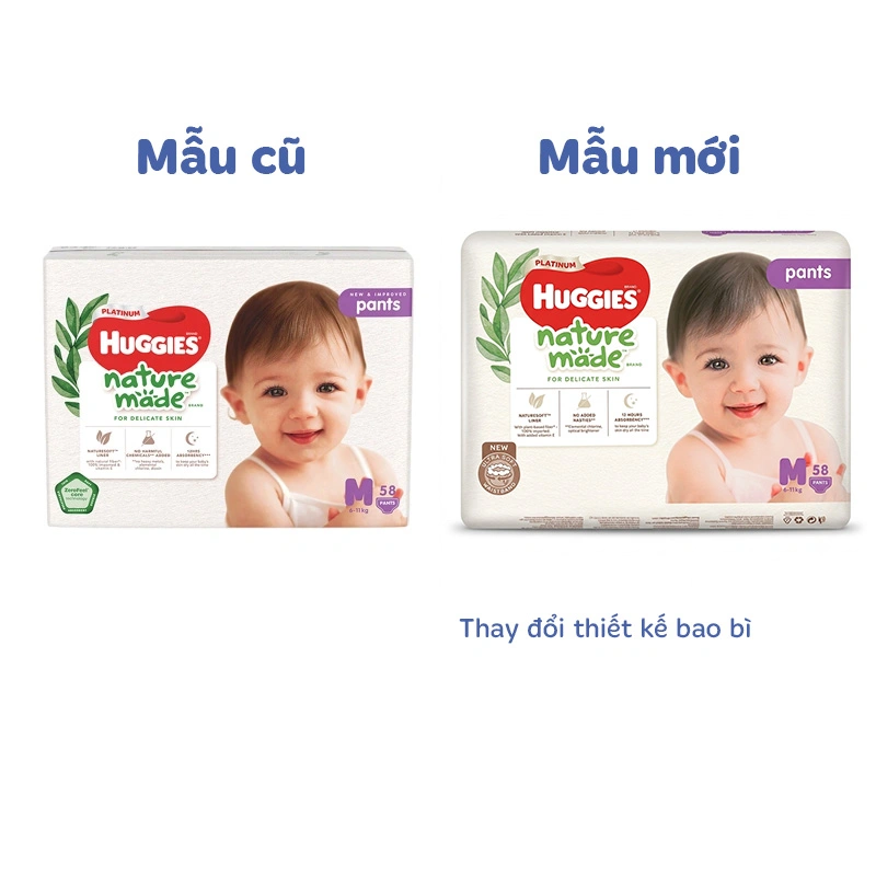 Tã quần Huggies Platinum nature made siêu cao cấp size L 44 miếng (9 - 14 kg) - Giao bao bì ngẫu nhiên 19