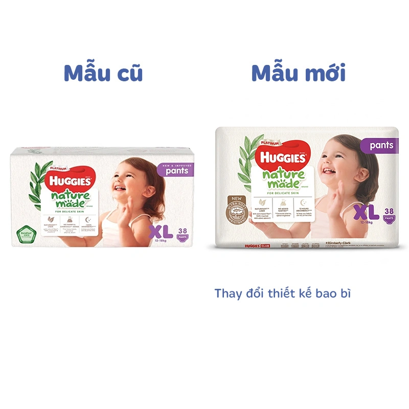 Tã quần Huggies Platinum nature made siêu cao cấp size L 44 miếng (9 - 14 kg) - Giao bao bì ngẫu nhiên 36