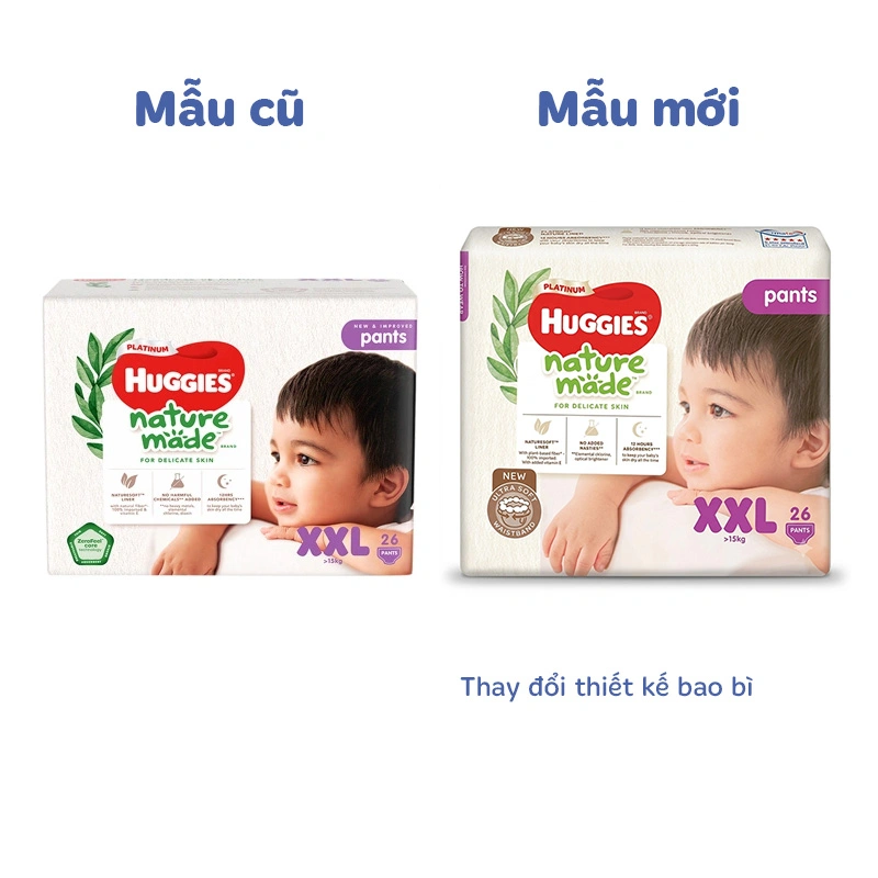 Tã quần Huggies Platinum nature made siêu cao cấp size L 44 miếng (9 - 14 kg) - Giao bao bì ngẫu nhiên 52