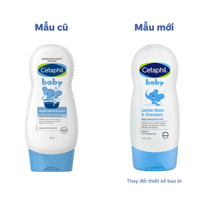 Sữa tắm & gội 2in1 cho bé Cetaphil Baby Gentle hương dịu nhẹ 400 ml (mọi độ tuổi) - Giao bao bì ngẫu nhiên 6