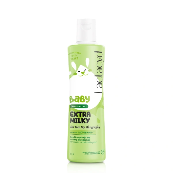 Sữa tắm & gội 2in1 cho bé Lactacyd Extra Milky - Giao bao bì ngẫu nhiên