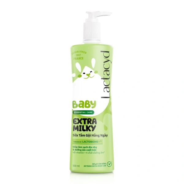 Sữa tắm & gội 2in1 cho bé Lactacyd Extra Milky - Giao bao bì ngẫu nhiên