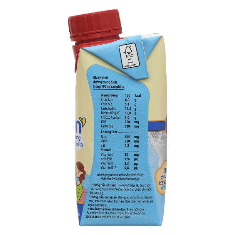Thùng 24 hộp sữa bầu Morinaga E-Okasan hương vani 190 ml 14
