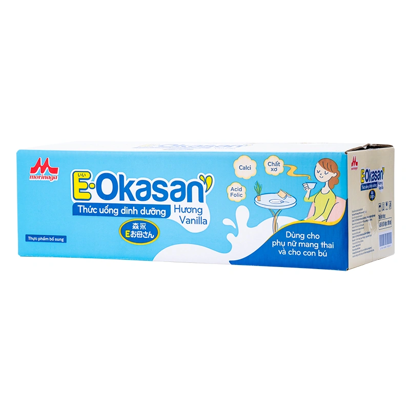 Thùng 24 hộp sữa bầu Morinaga E-Okasan hương vani 190 ml 3