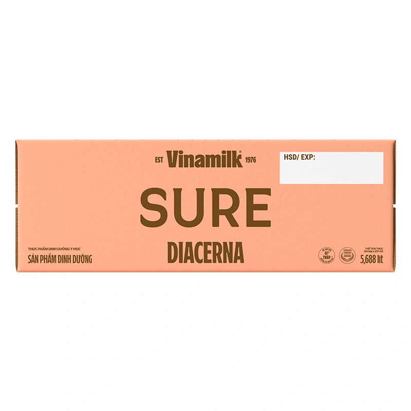Lốc 3 sữa nước dinh dưỡng người lớn Vinamilk Sure Dicerna hương tự nhiên 237 ml 12