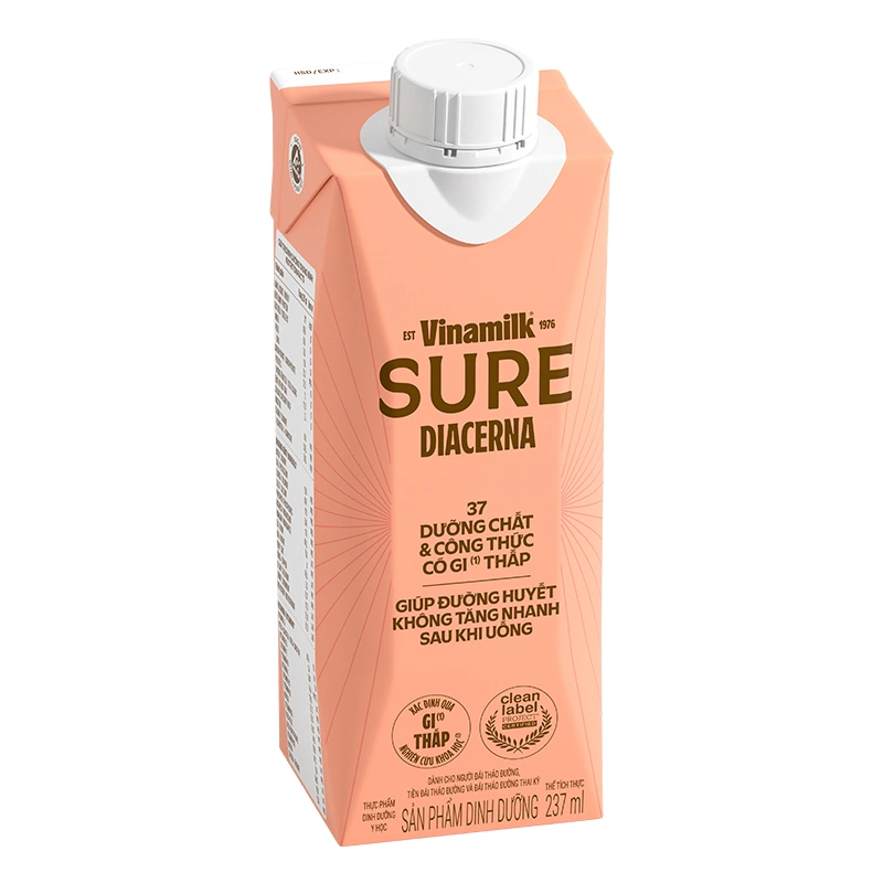 Lốc 3 sữa nước dinh dưỡng người lớn Vinamilk Sure Dicerna hương tự nhiên 237 ml 16