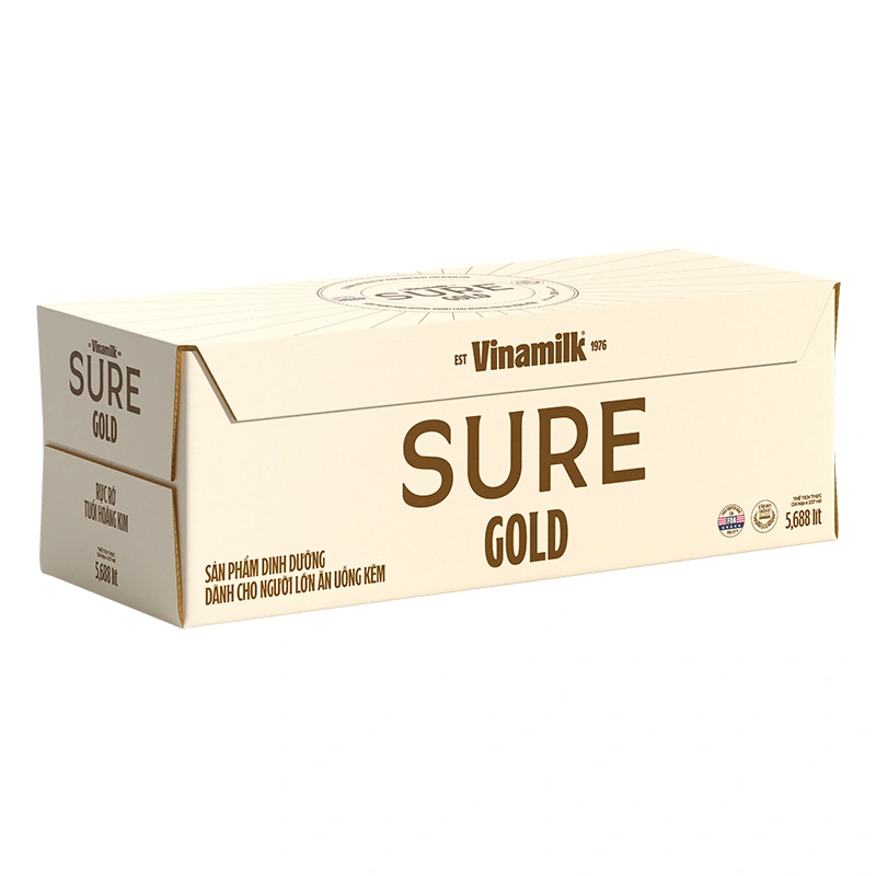 Thùng 24 sữa nước dinh dưỡng người lớn Vinamilk Sure Gold hương tự nhiên 237 ml 2