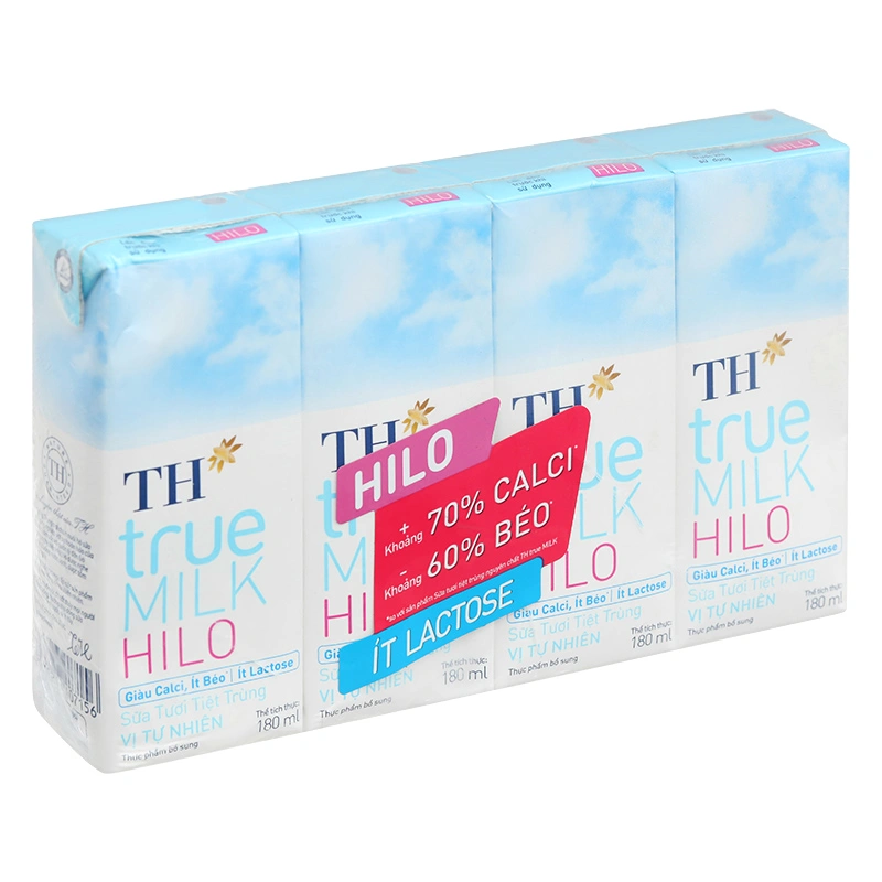 Thùng 48 hộp sữa tươi tiệt trùng TH true MILK Hilo không đường 180 ml (từ 1 tuổi) 4