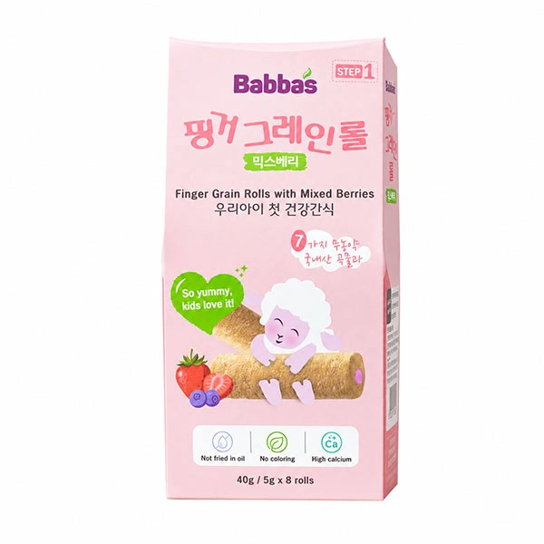 Bánh ngũ cốc ăn dặm Babba's vị dâu, việt quất