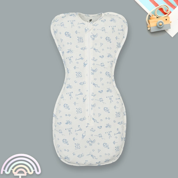 Chũn sợi tre Lullaby NH727C trắng - xanh