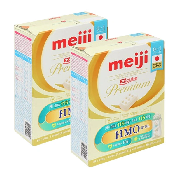 Combo 2 sữa bột dạng thanh Meiji Infant Formula Ezcube Premium