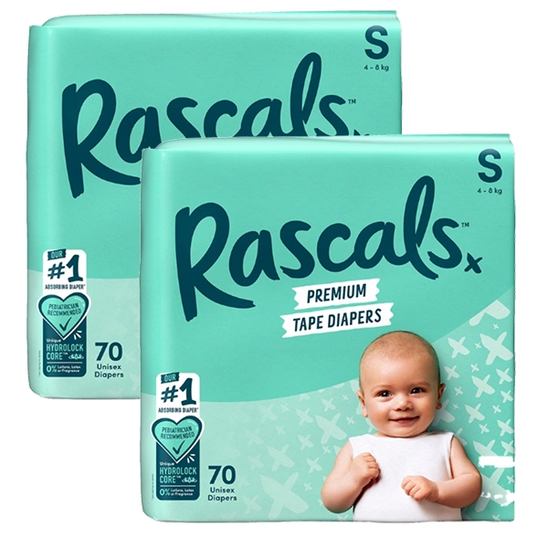 Combo 2 tã dán Rascals size S - Giao bao bì ngẫu nhiên