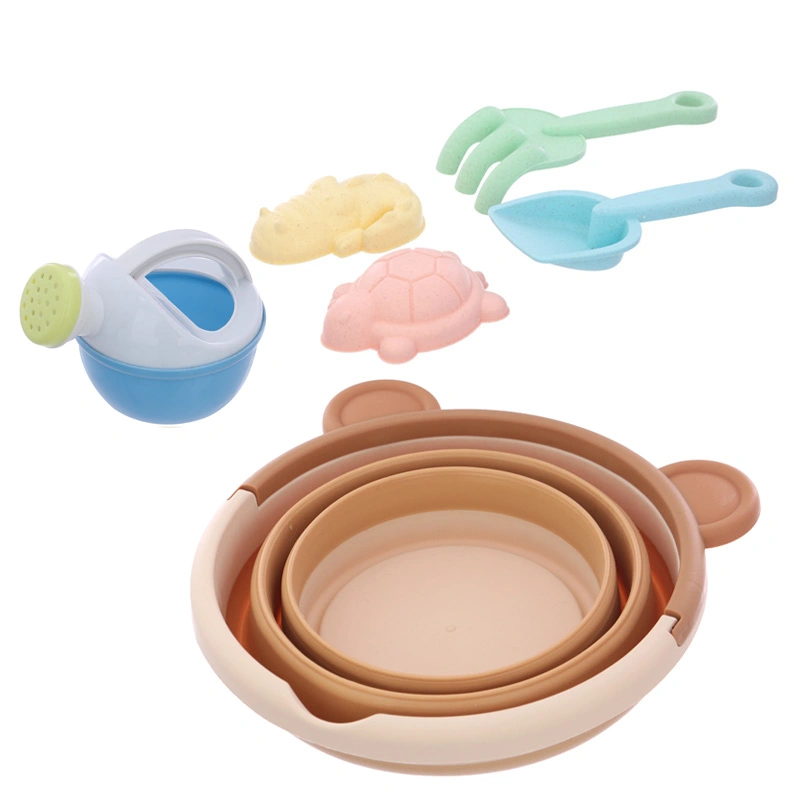 Đồ chơi unisex bộ xúc cát bãi biển Happytime 0768 gấu nâu 4