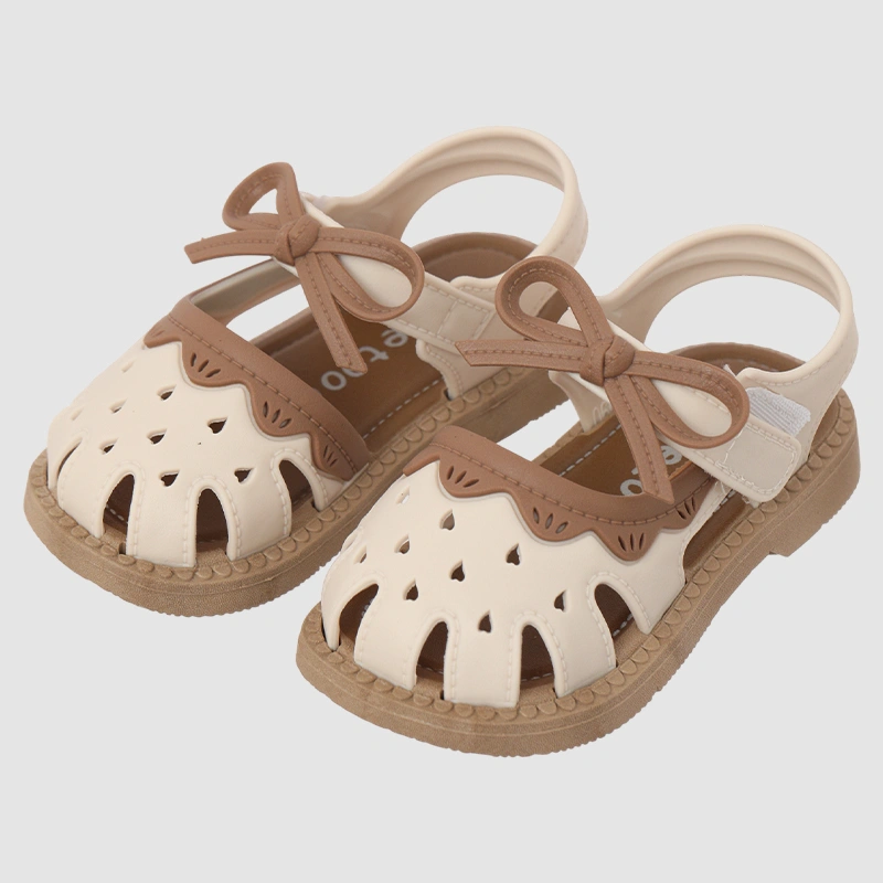 Giày sandal cho bé HappyTime SD010 màu trắng - nâu 2