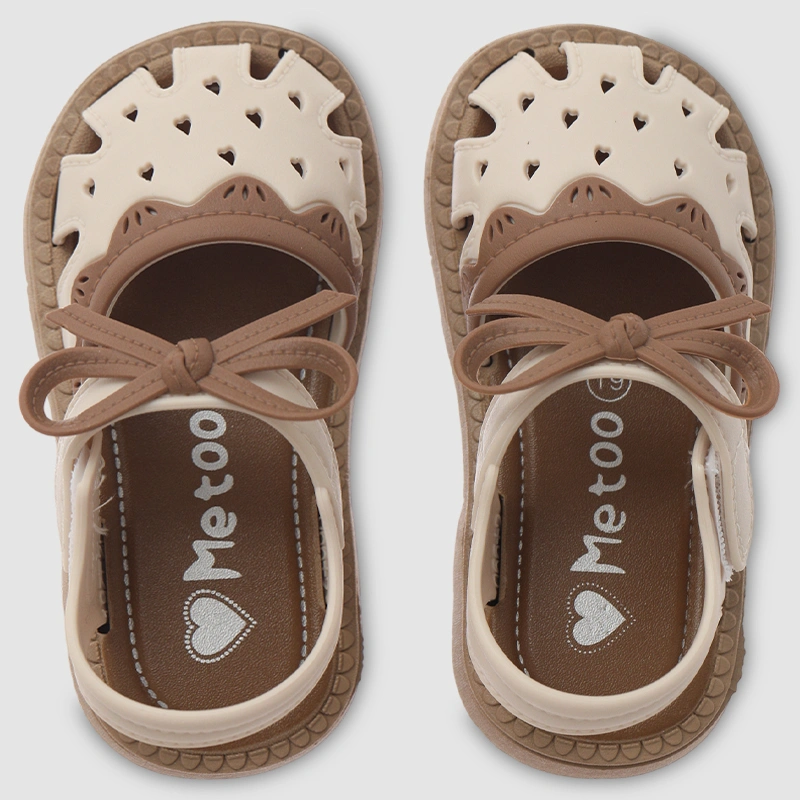 Giày sandal cho bé HappyTime SD010 màu trắng - nâu 9