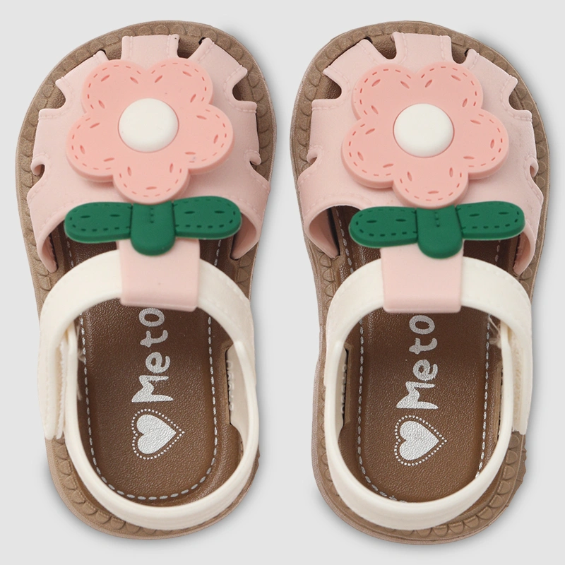 Giày sandal cho bé HappyTime SD011 màu trắng - hồng 9