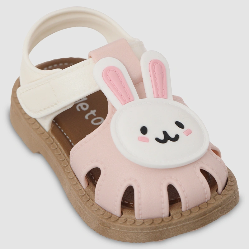Giày sandal cho bé HappyTime SD012 màu trắng - hồng 3