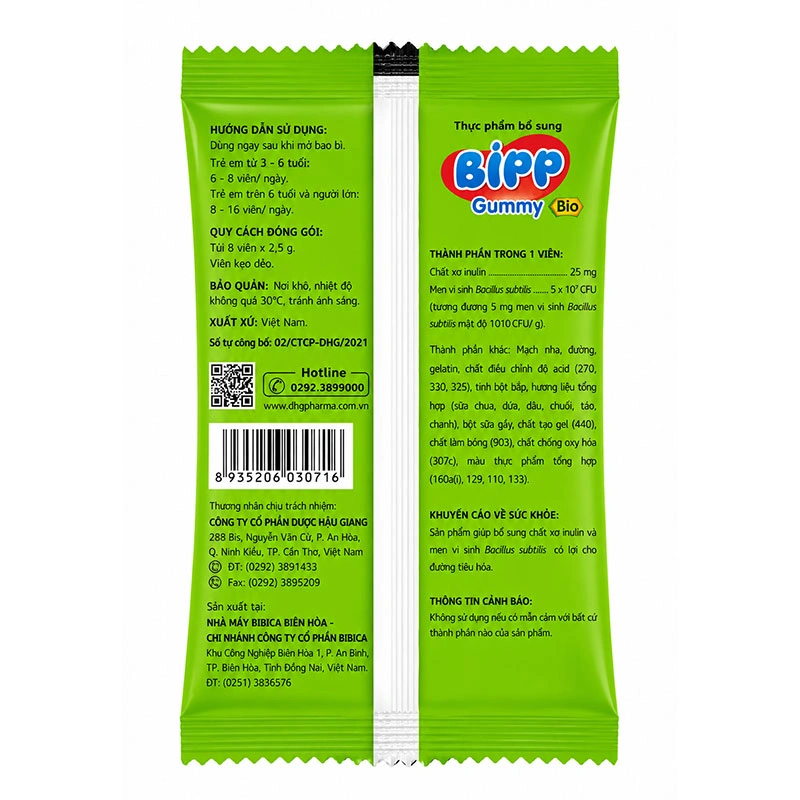 Kẹo dẻo Bipp Gummy Bio bổ sung lợi khuẩn và chất xơ hương trái cây, 20g dạng viên (từ 3 tuổi) 3