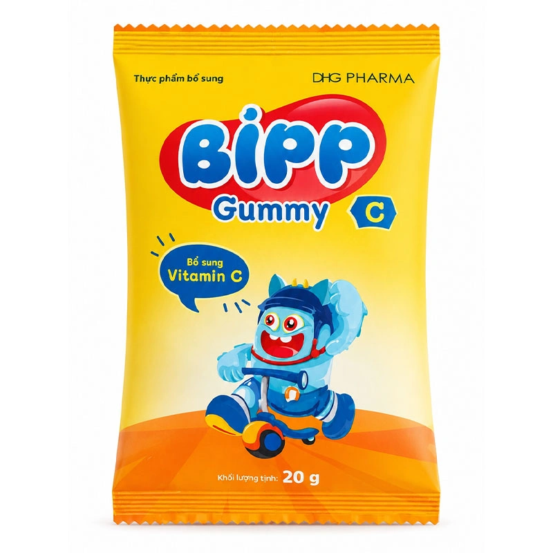 Kẹo dẻo Bipp Gummy bổ sung vitamin C hỗ trợ tăng sức đề kháng hương trái cây, 20g dạng viên (từ 3 tuổi) 2