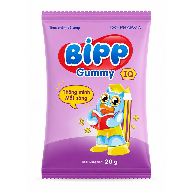 Kẹo dẻo Bipp Gummy IQ bổ sung DHA hỗ trợ phát triển não bộ và thị giác hương trái cây, 20g dạng viên (từ 3 tuổi) 2