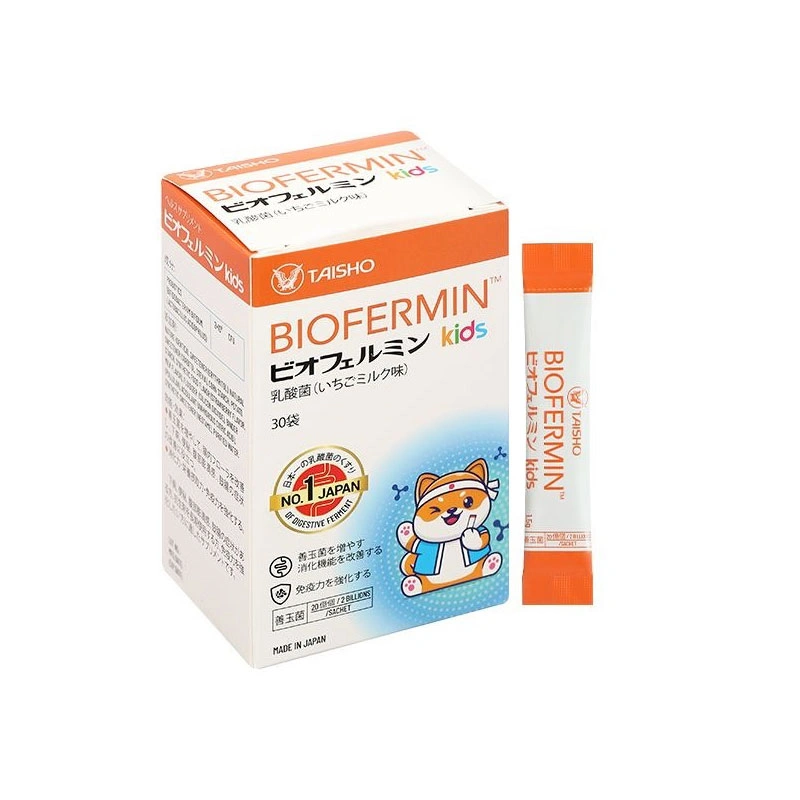 Men vi sinh Biofermin Kids hỗ trợ cải thiện hệ vi sinh đường ruột, 30 gói dạng cốm (từ 1 tuổi) 2
