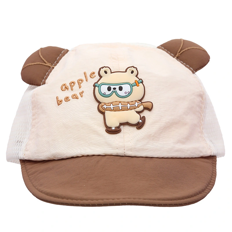 Nón lưỡi trai cho bé TOP KIDS Apple Bear màu xám be 10