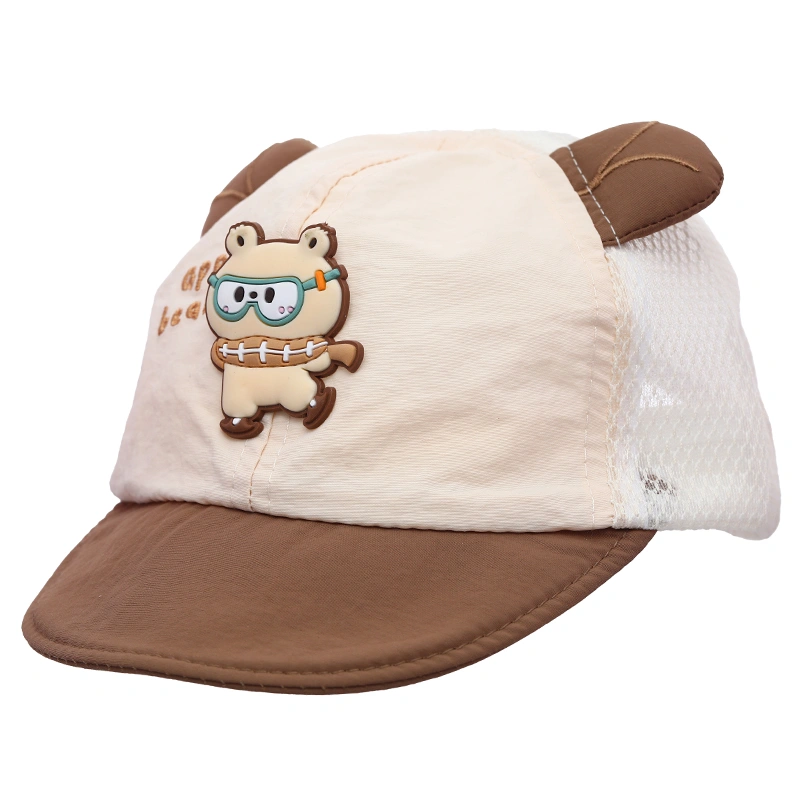 Nón lưỡi trai cho bé TOP KIDS Apple Bear màu xám be 11