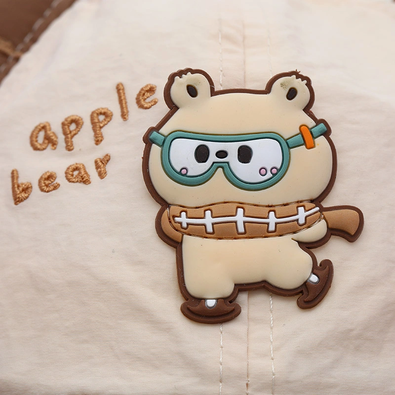 Nón lưỡi trai cho bé TOP KIDS Apple Bear màu xám be 14