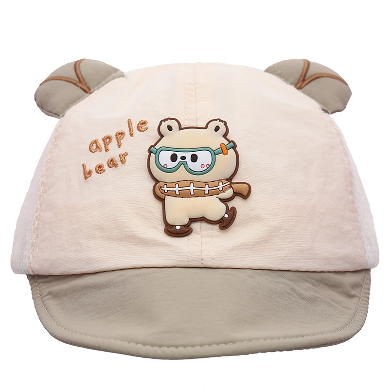 Nón lưỡi trai cho bé TOP KIDS Apple Bear màu xám be 2