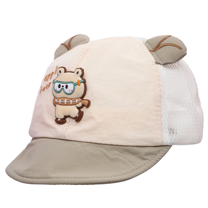 Nón lưỡi trai cho bé TOP KIDS Apple Bear màu xám be 3