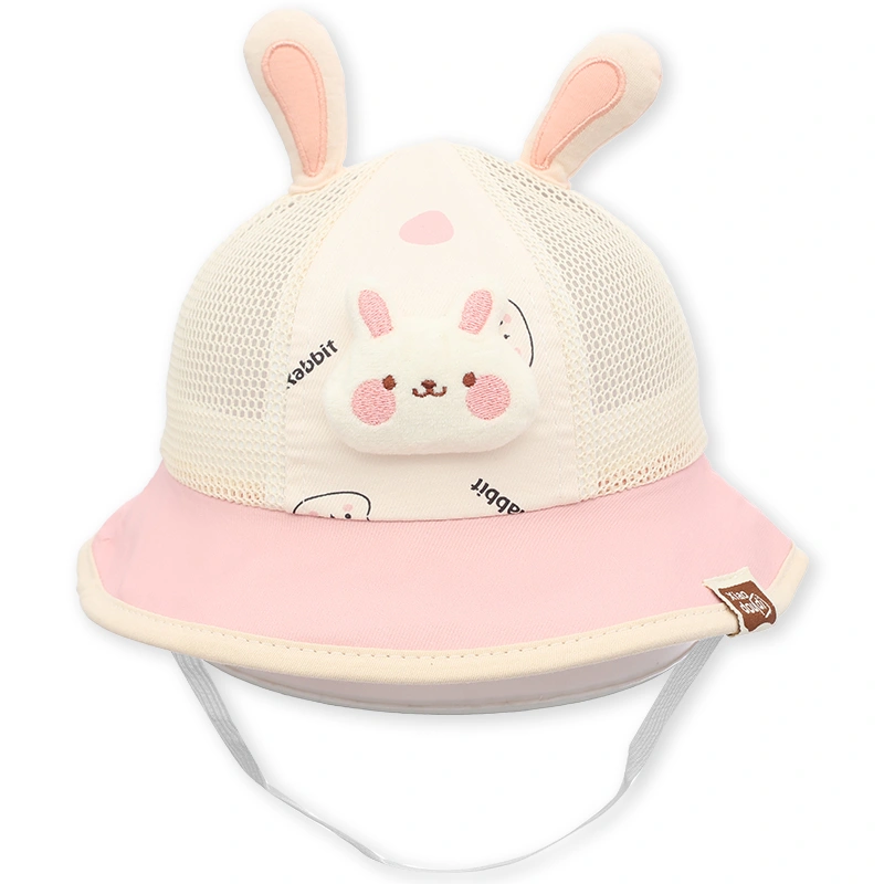 Nón vành cho bé TOP KIDS thỏ Rabbit tai dài màu hồng 2